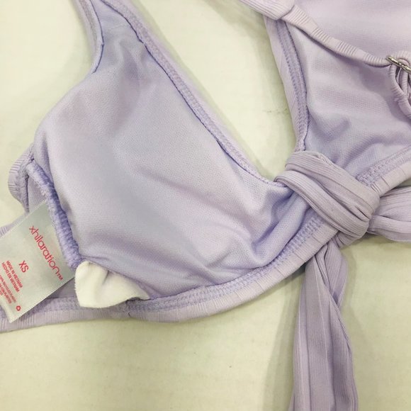 Xhilaration Womens Size XS Removable Pads Knot Front Bikini Swim Top Purple NWOT - Picture 4 of 11